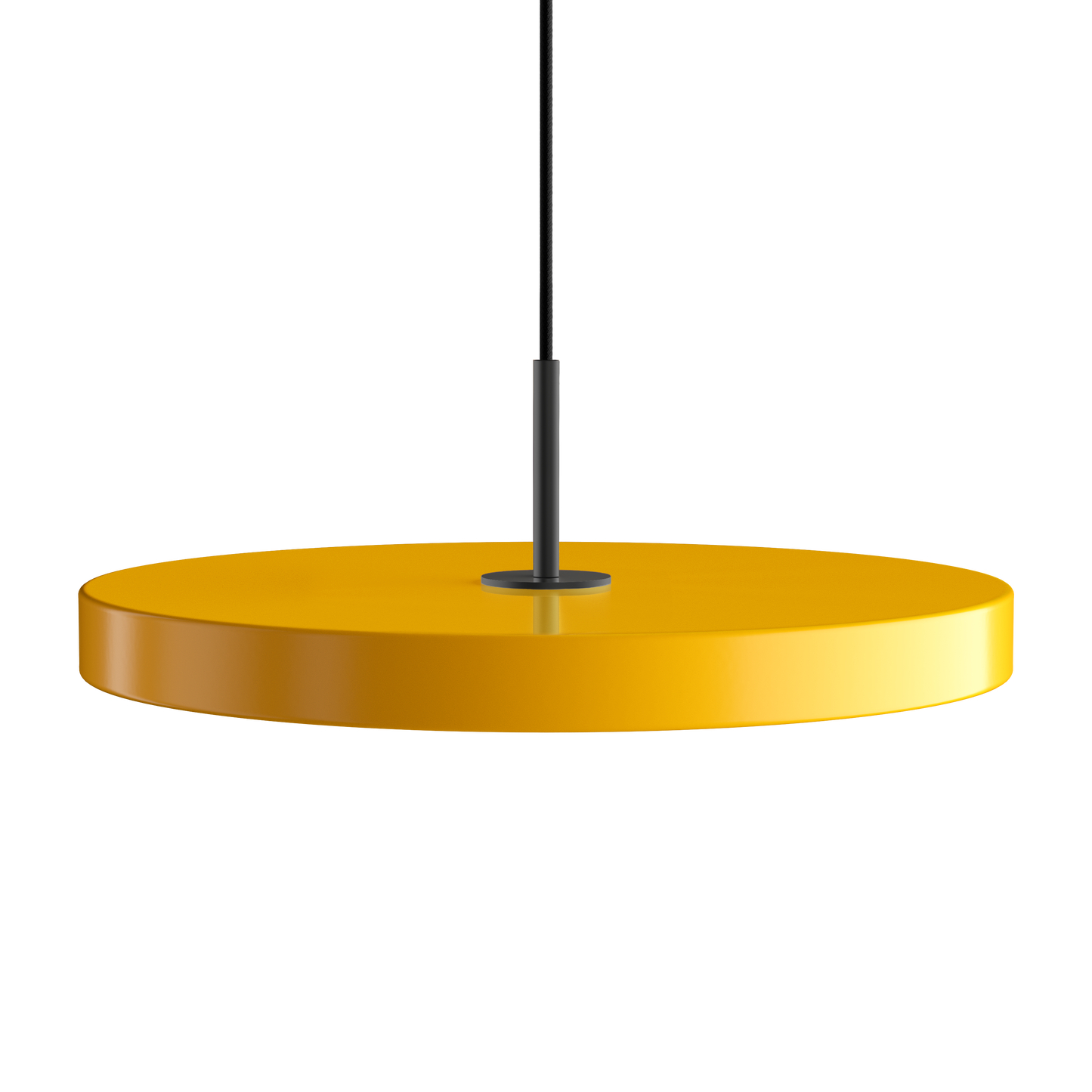 UMAGE Asteria LED Pendant in Saffron Yellow with Black Connector
