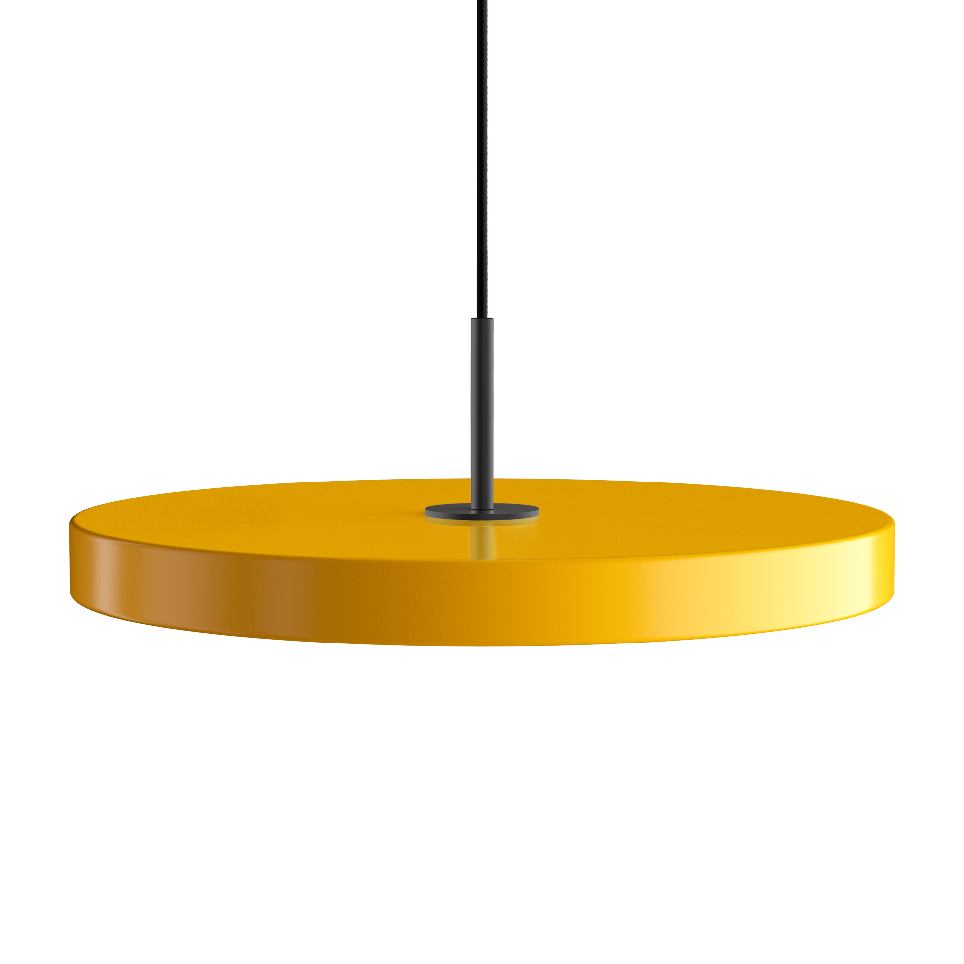 UMAGE Asteria LED Pendant in Saffron Yellow with Black Connector