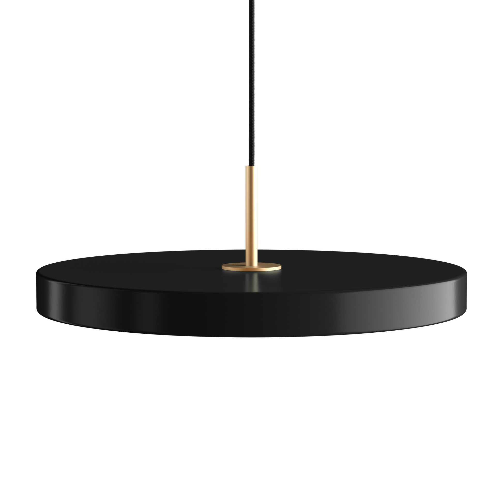 UMAGE Asteria LED Pendant in Black with Brass Connector