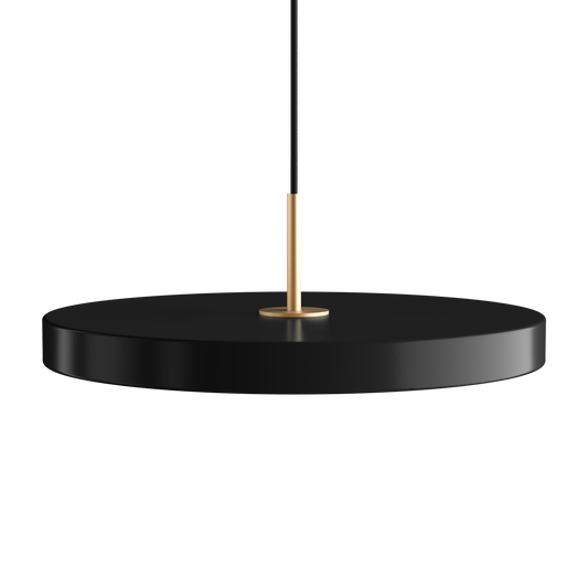 UMAGE Asteria LED Pendant in Black with Brass Connector