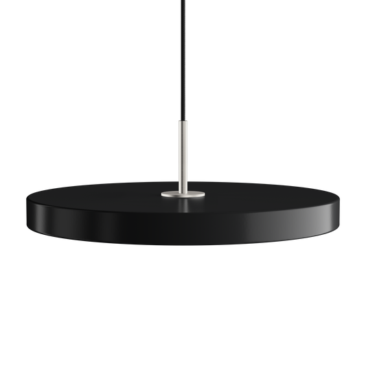 UMAGE Asteria LED Pendant in Black with Steel Connector