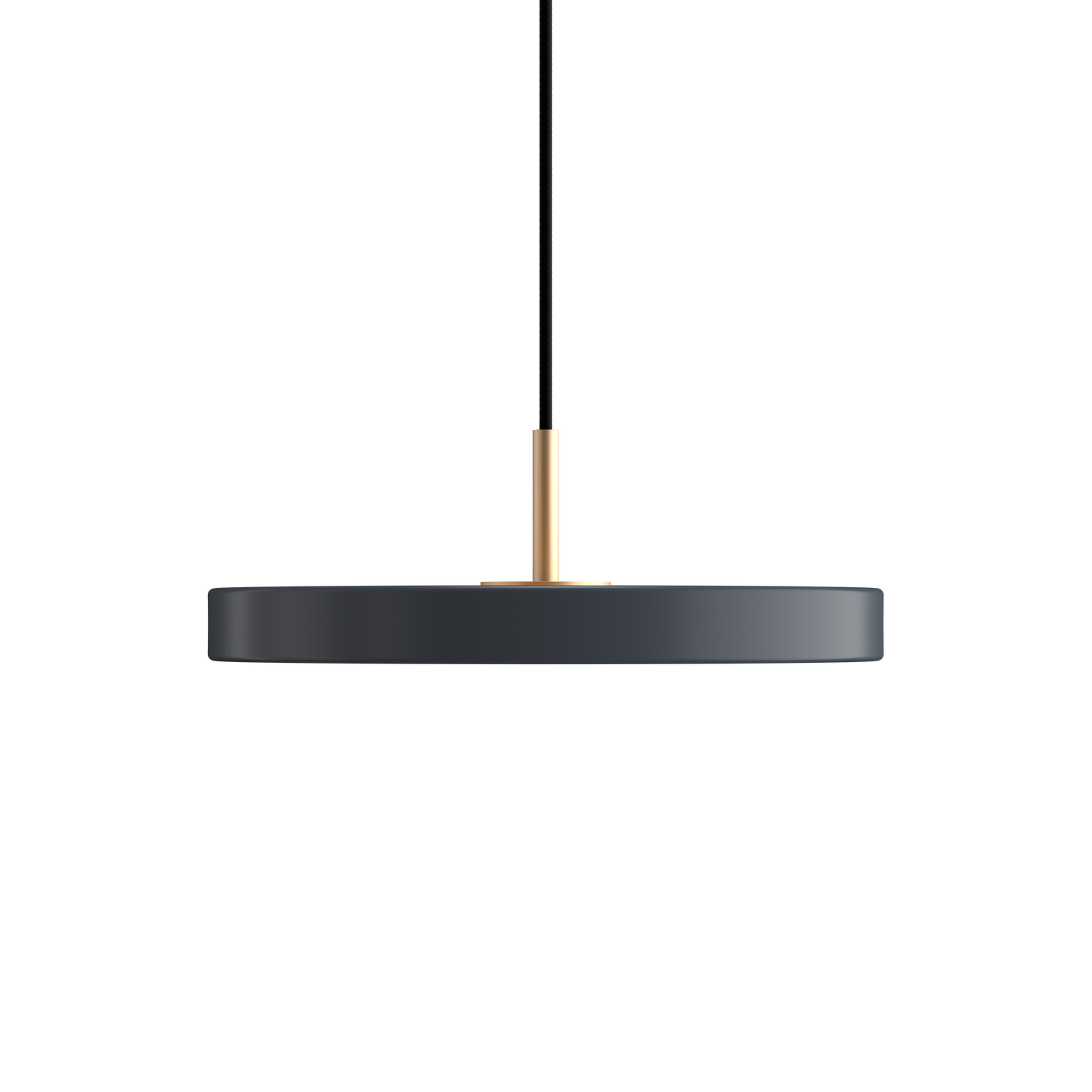 UMAGE Asteria Mini LED Pendant in Anthracite Grey with Brass Connector