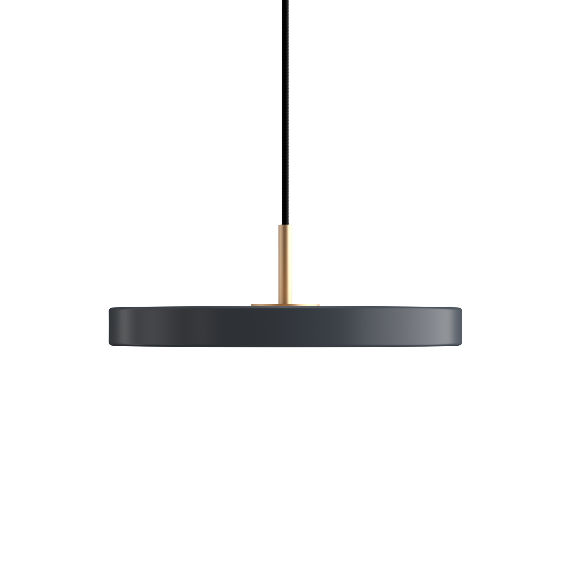 UMAGE Asteria Mini LED Pendant in Anthracite Grey with Brass Connector