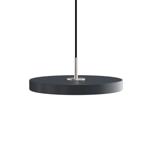 UMAGE Asteria Mini LED Pendant in Anthracite with Steel Connector