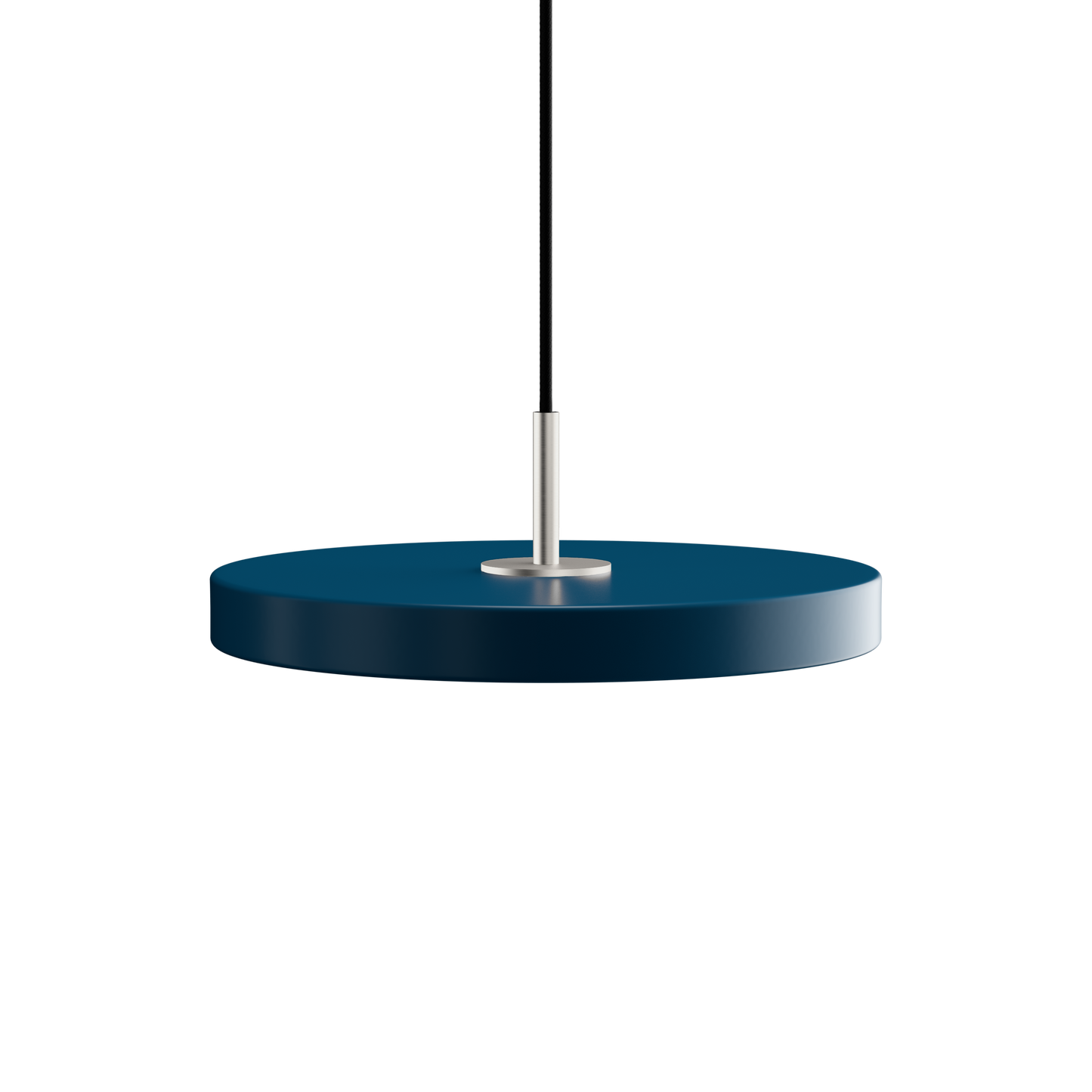 UMAGE Asteria Mini LED Pendant in Petrol Blue with Steel Connector