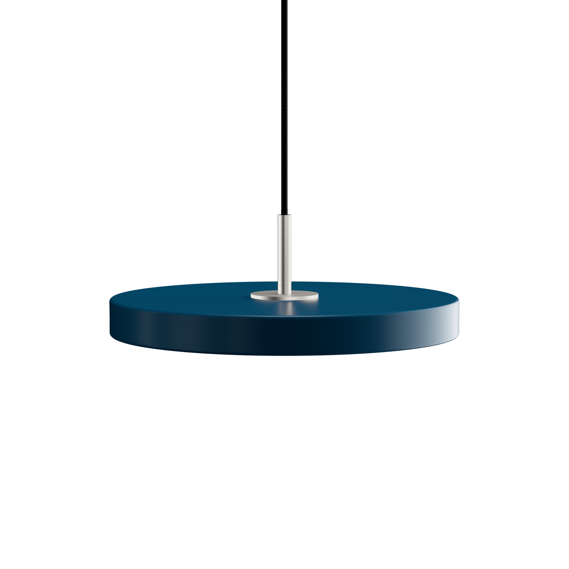 UMAGE Asteria Mini LED Pendant in Petrol Blue with Steel Connector