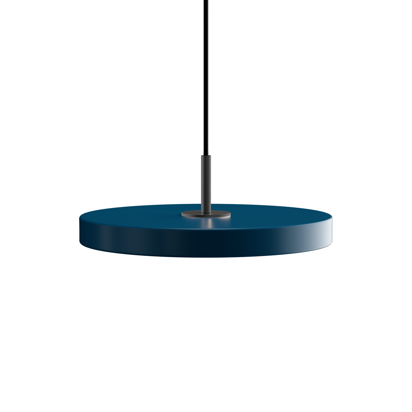 UMAGE Asteria Mini LED Pendant in Petrol Blue with Black Connector