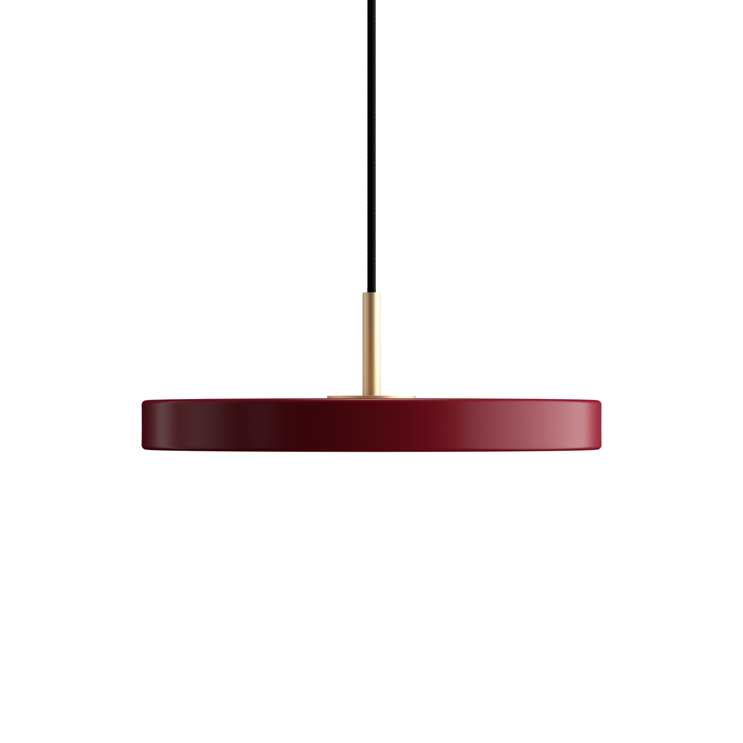 UMAGE Asteria Mini LED Pendant in Ruby Red with Brass Connector