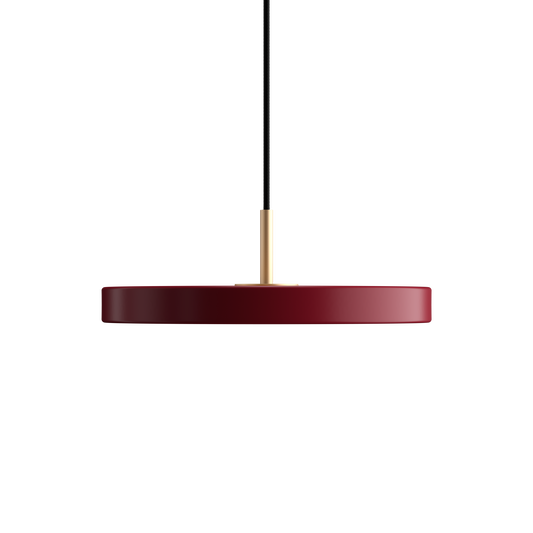 UMAGE Asteria Mini LED Pendant in Ruby Red with Brass Connector