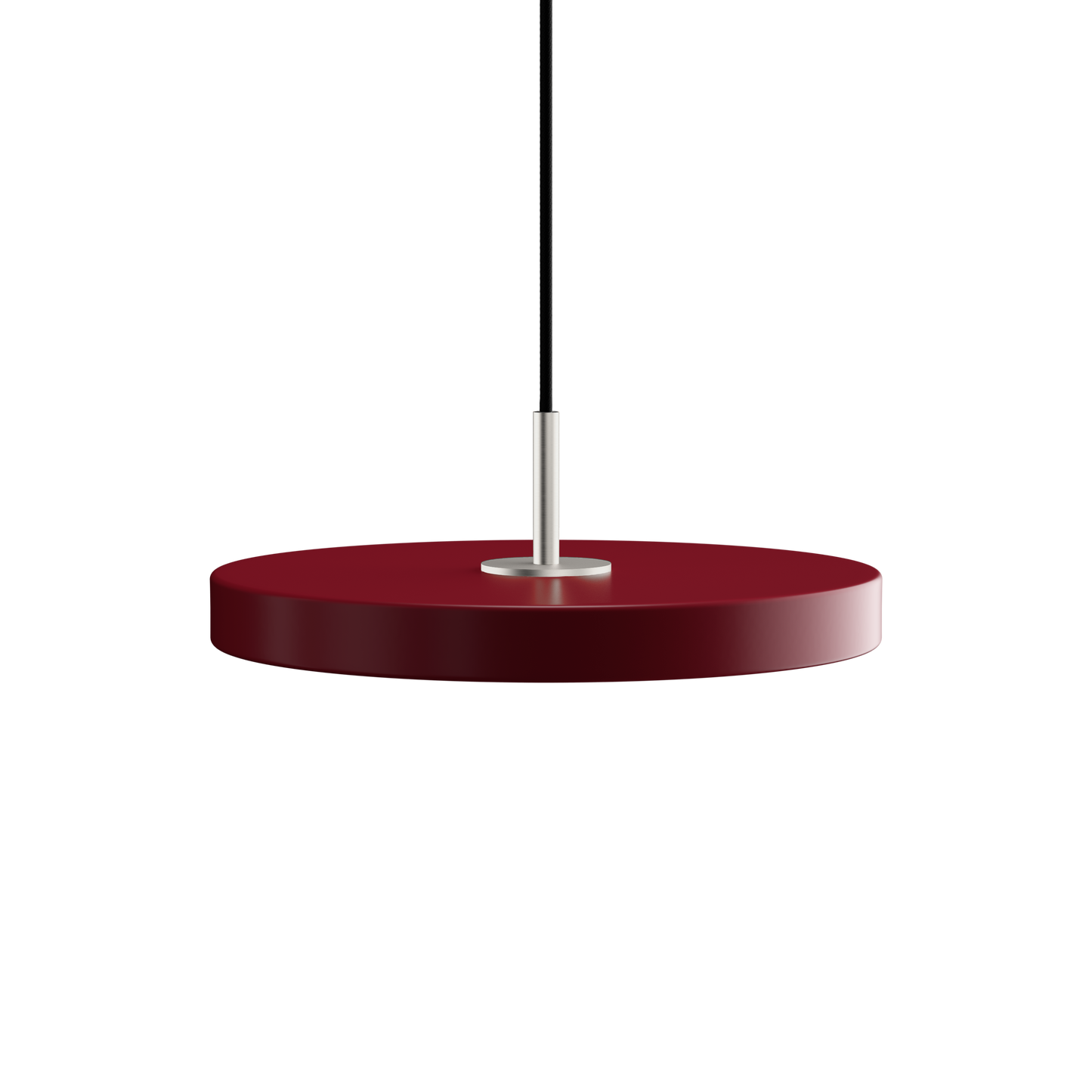 UMAGE Asteria Mini LED Pendant in Ruby Red with Steel Connector