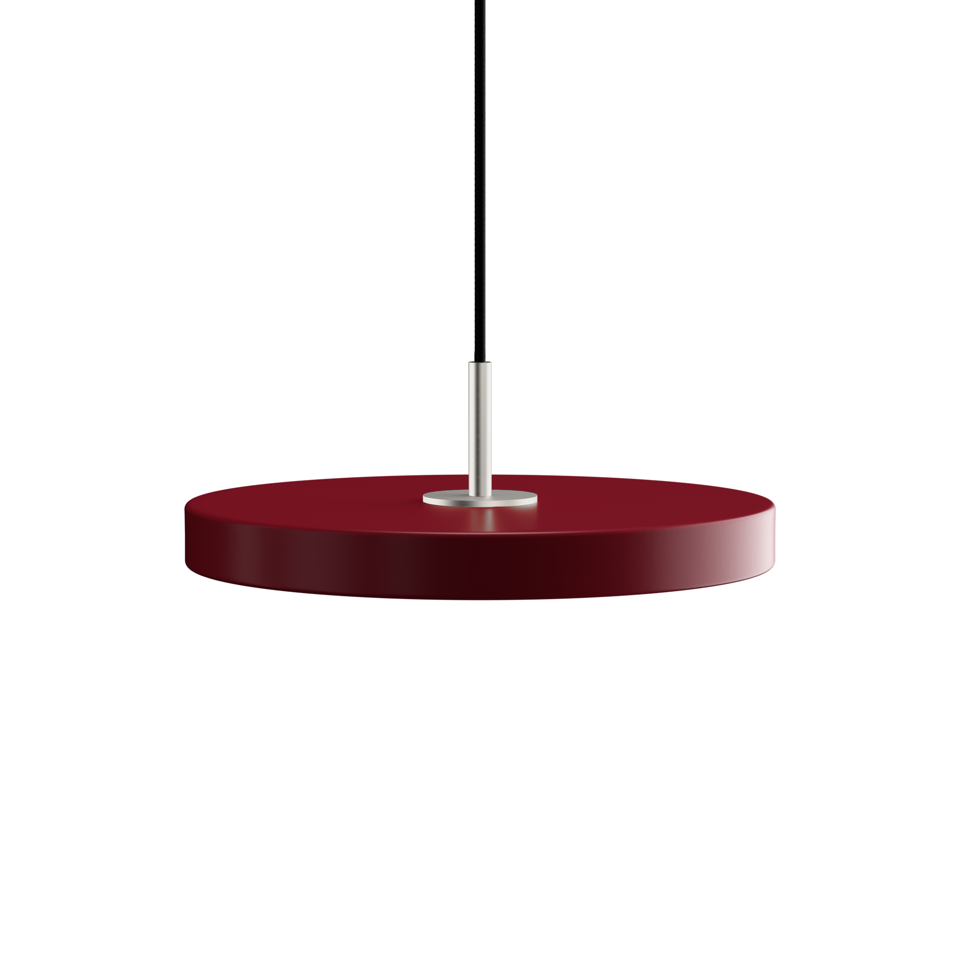 UMAGE Asteria Mini LED Pendant in Ruby Red with Steel Connector
