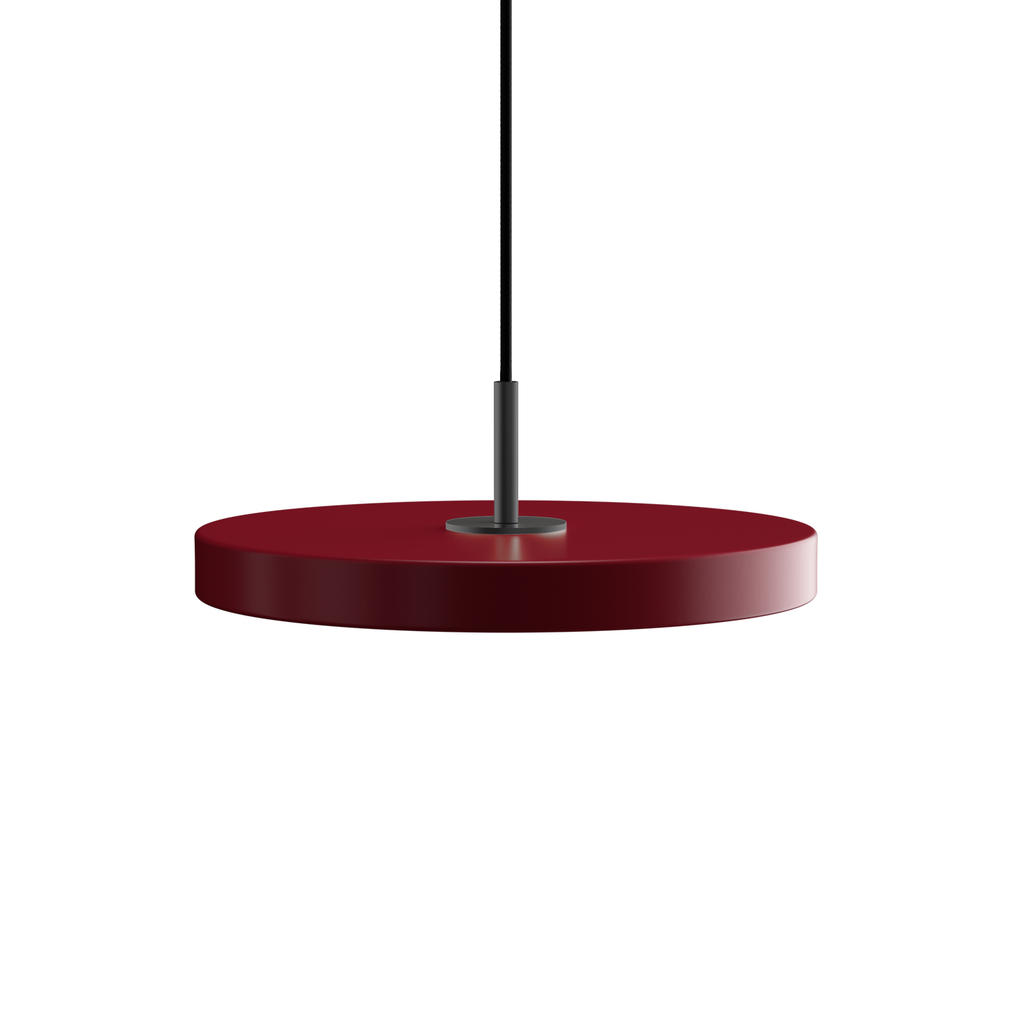 UMAGE Asteria Mini LED Pendant in Ruby Red with Black Connector