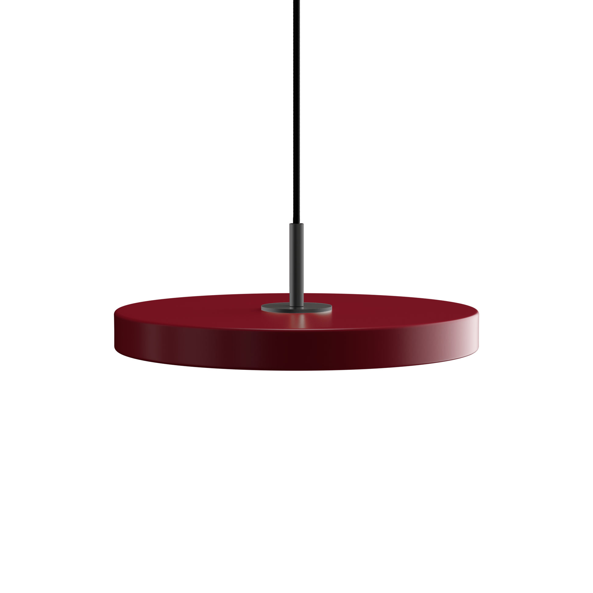 UMAGE Asteria Mini LED Pendant in Ruby Red with Black Connector