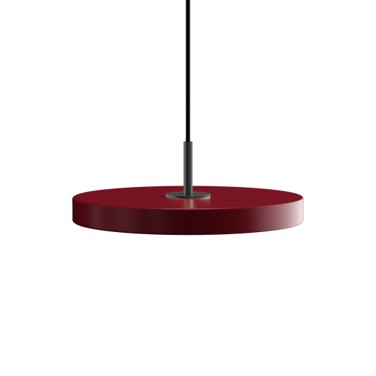 UMAGE Asteria Mini LED Pendant in Ruby Red with Black Connector