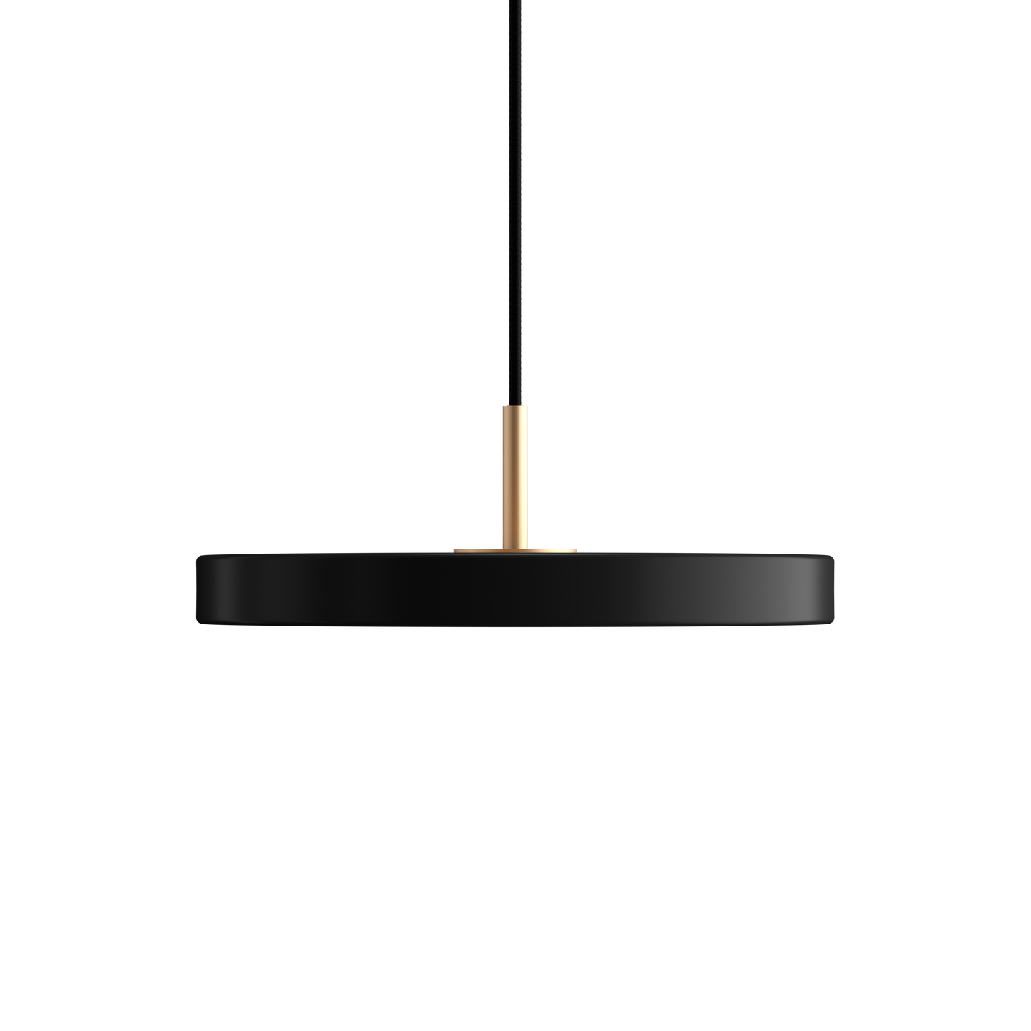UMAGE Asteria Mini LED Pendant in Black with Brass Connector