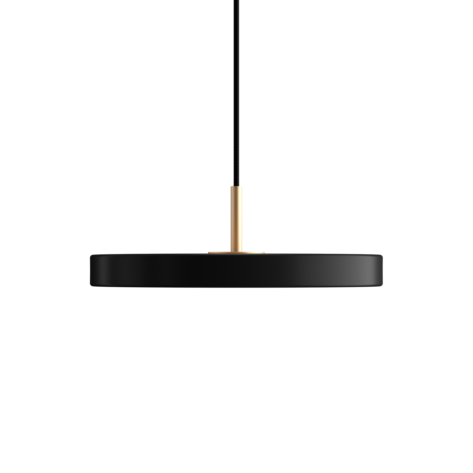 UMAGE Asteria Mini LED Pendant in Black with Brass Connector