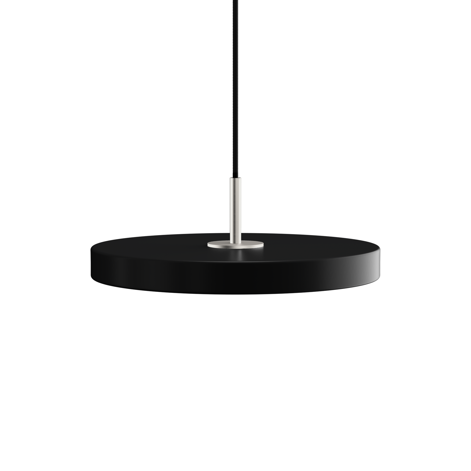 UMAGE Asteria Mini LED Pendant in Black with Steel Connector