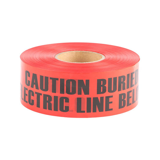 Dottie UT8D Dottie 3 in x 1000 ft Red Underground Tape (Caution Buried Electric Line Below) UT8D