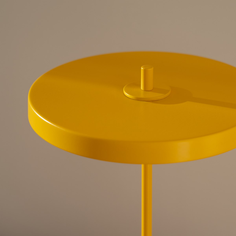 UMAGE Asteria Move Monochrome Portable Table Lamp - Sunflower — styled interior view 2
