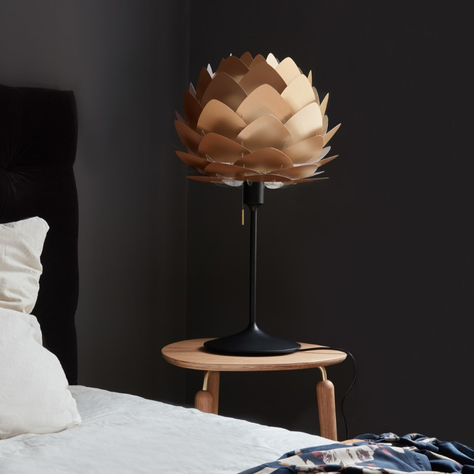 UMAGE Aluvia Mini Bronze Replacement Shade — styled interior view 2