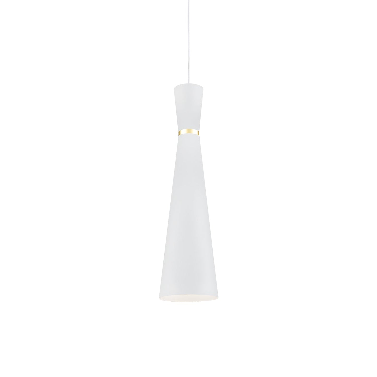 Kuzco Vanderbilt white with gold detail pendant 493206-WH/GD