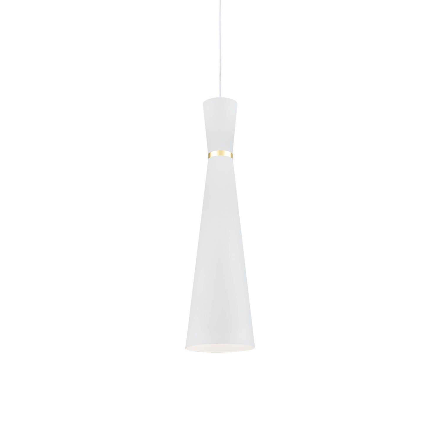 Kuzco Vanderbilt white with gold detail pendant 493206-WH/GD