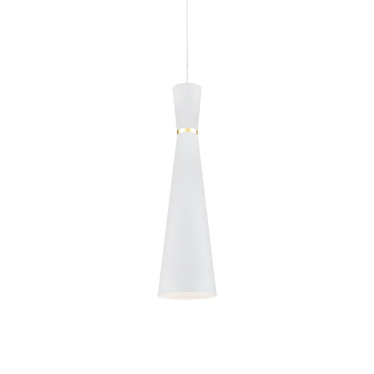 Kuzco Vanderbilt white with gold detail pendant 493206-WH/GD