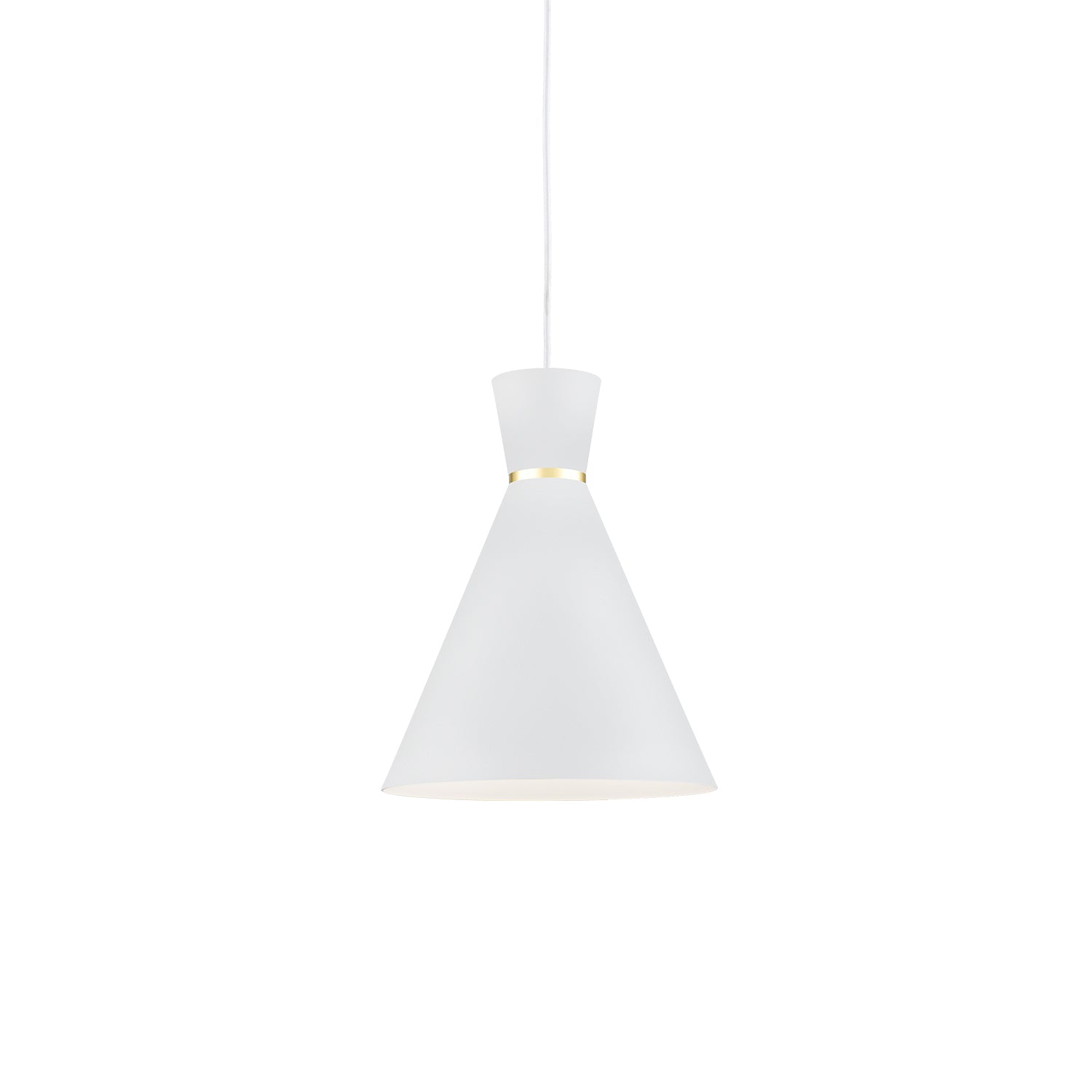 Kuzco Vanderbilt white with gold detail pendant 493210-WH/GD