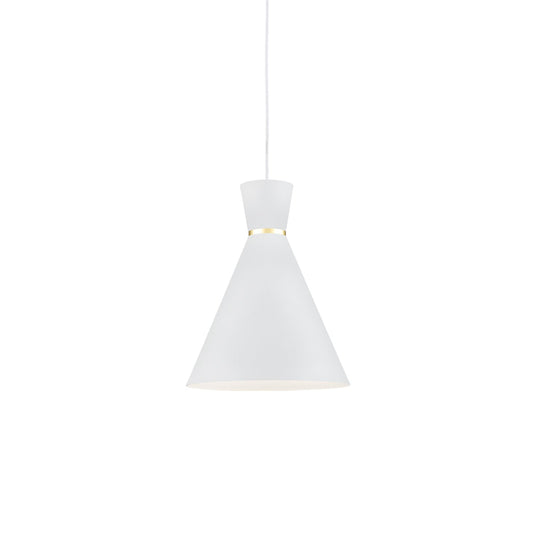 Kuzco Vanderbilt white with gold detail pendant 493210-WH/GD