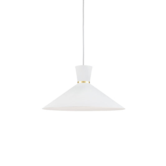 Kuzco Vanderbilt white with gold detail pendant 493216-WH/GD