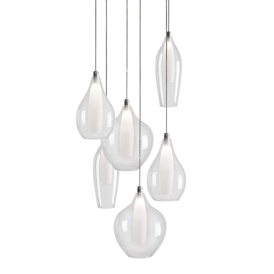 Kuzco Victoria chrome multi-pendant MP3006