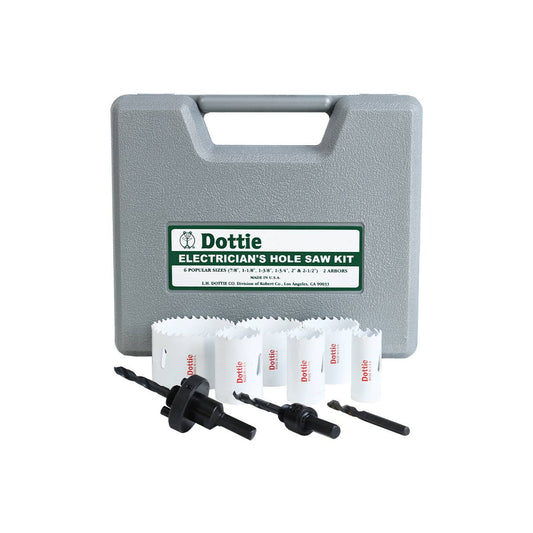 Dottie VP02E Dottie 1/2-2 in Electrician's Hole Saw Kit VP02E