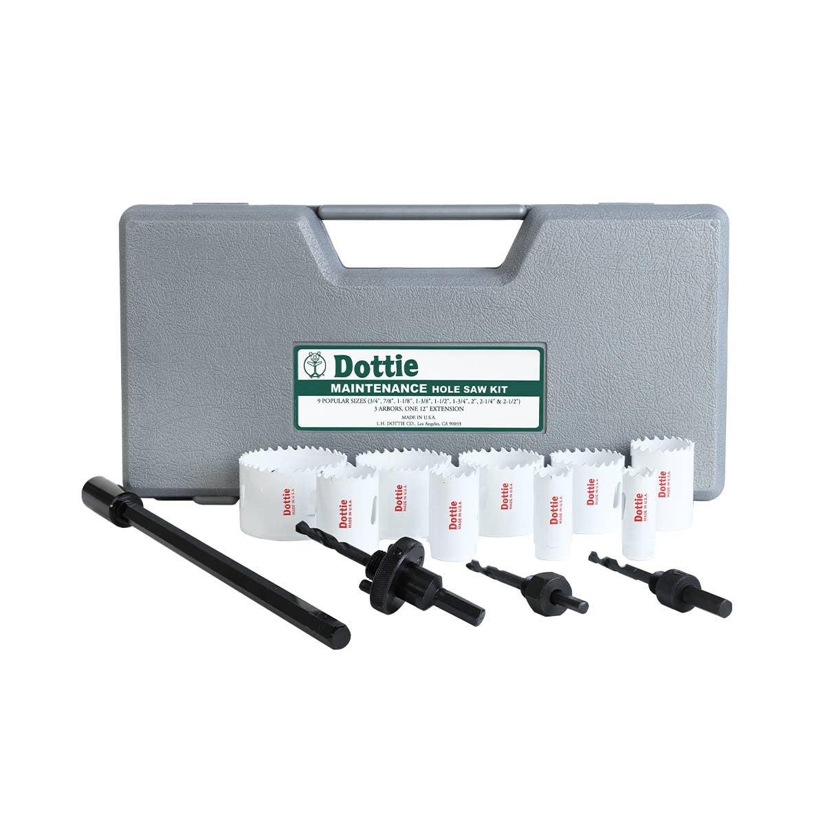 Dottie VP100 Dottie 3/8-2 in Maintenance Hole Saw Kit VP100