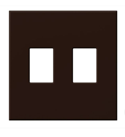 Lutron Nova T 2-gang wall plate in Brown