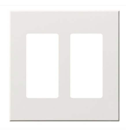 Lutron Architectural 2-gang wall plate in White