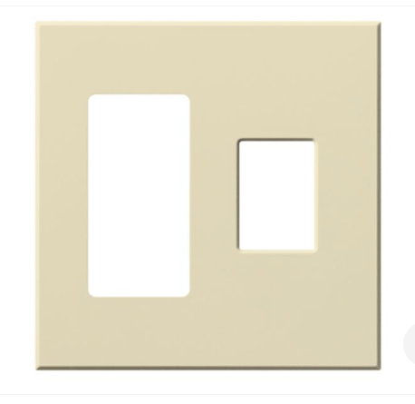 Lutron Nova T 2-gang wall plate in Beige