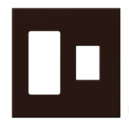 Lutron Nova T 2-gang wall plate in Brown