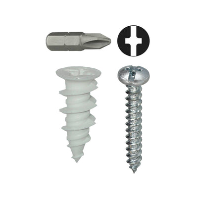 Dottie WDK6N Dottie #6 Nylon Walldriller Anchor Kit w/ Pan Head Combo Drive Screws WDK6N