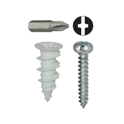 Dottie WDK8N Dottie #8 Nylon Walldriller Anchor Kit w/ Pan Head Combo Drive Screws WDK8N