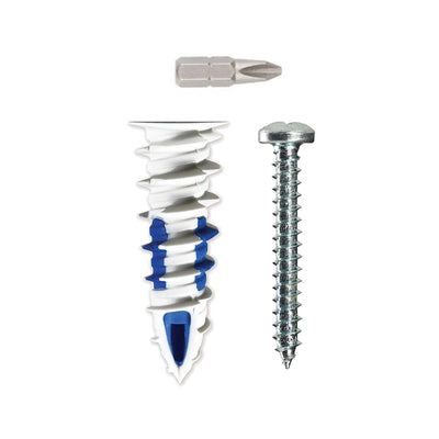 Dottie WDPK10 Dottie #10 Nylon Walldriller Plus Anchor Kit w/ Pan Head Phillips Drive Screws WDPK10