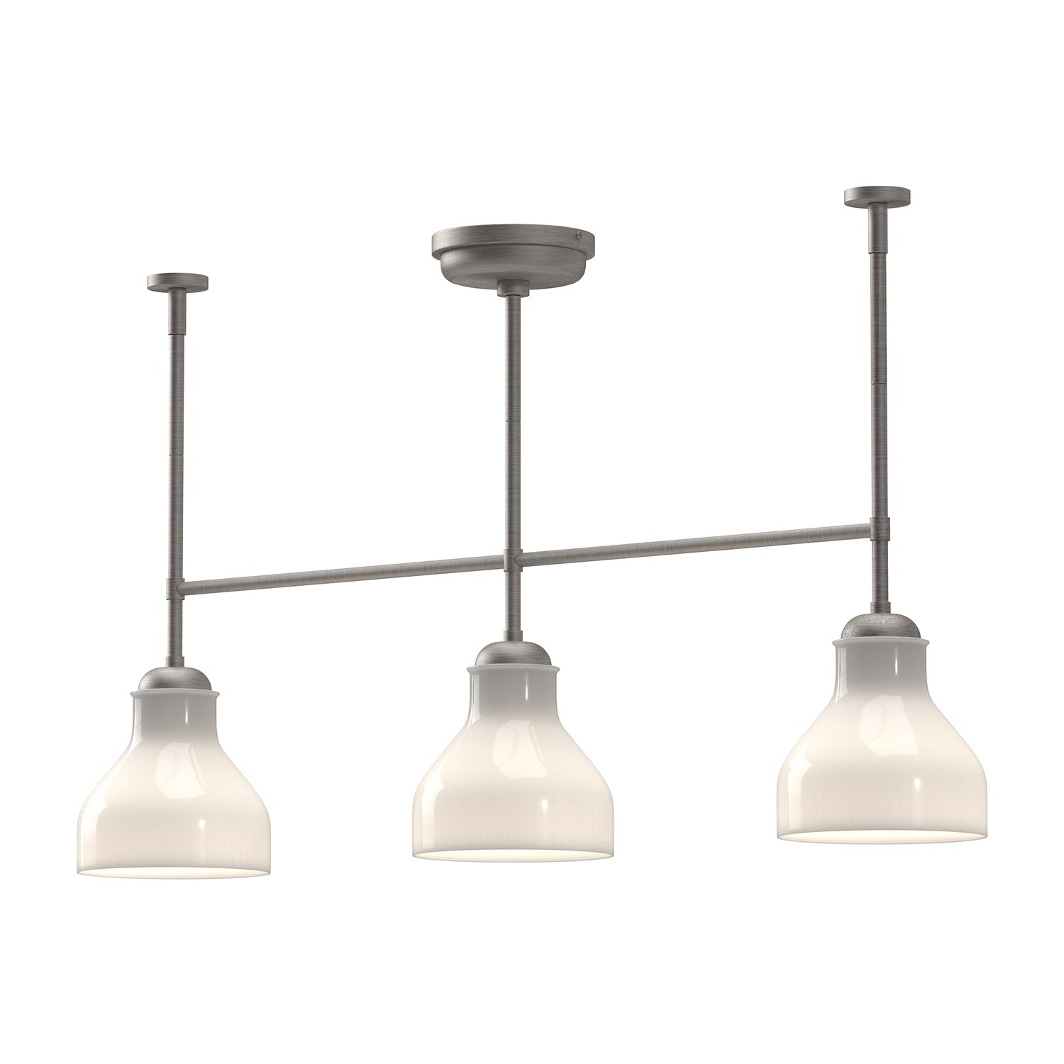 Alora Mood Westlake brushed nickel linear pendant LP540334BNGO