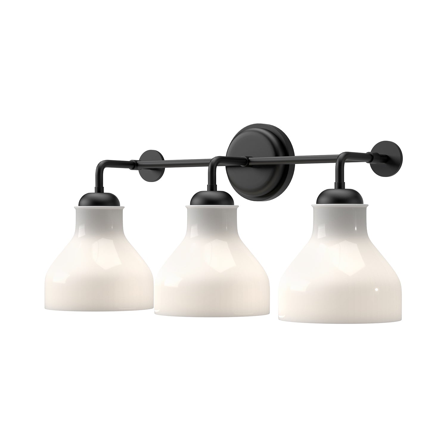 Alora Mood Westlake glossy opal glass vanity light VL540322MBGO