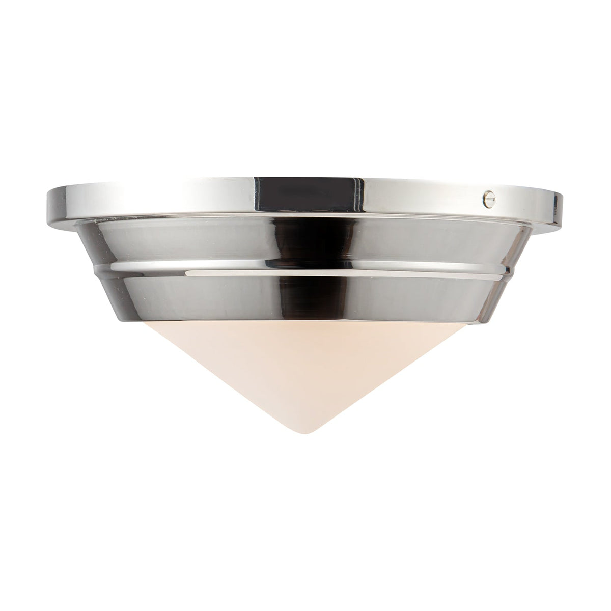 Alora Willard polished nickel flush mount FM348010PNOP