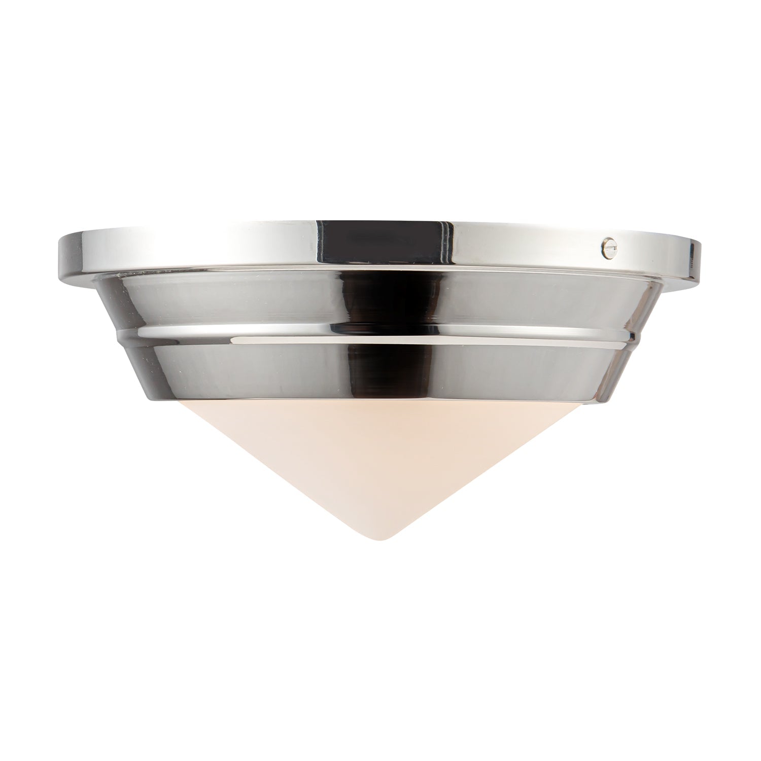 Alora Willard polished nickel flush mount FM348010PNOP