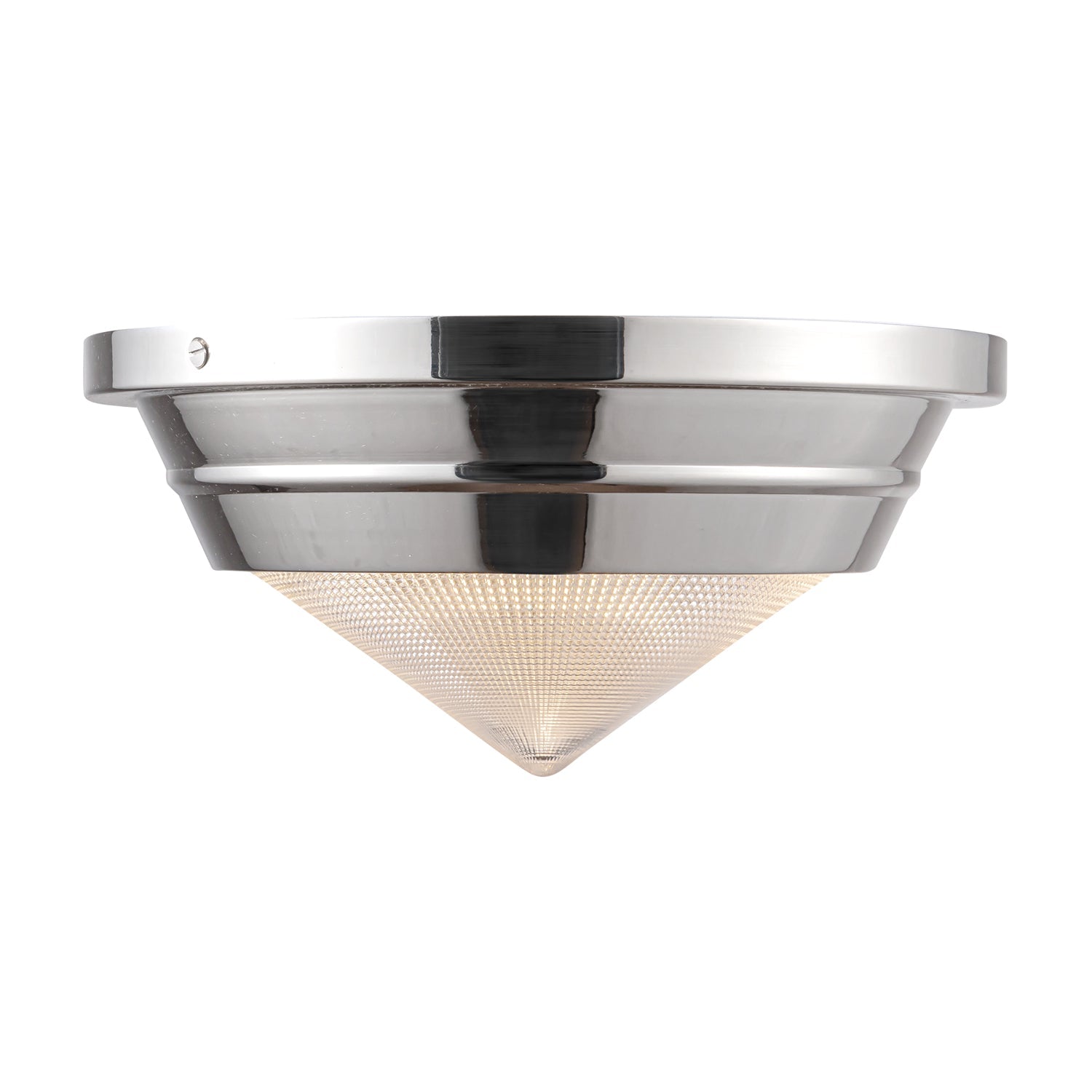 Alora Willard polished nickel flush mount FM348010PNPG
