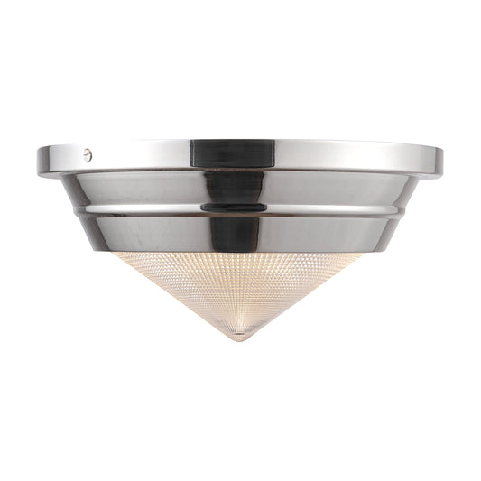 Alora Willard polished nickel flush mount FM348010PNPG