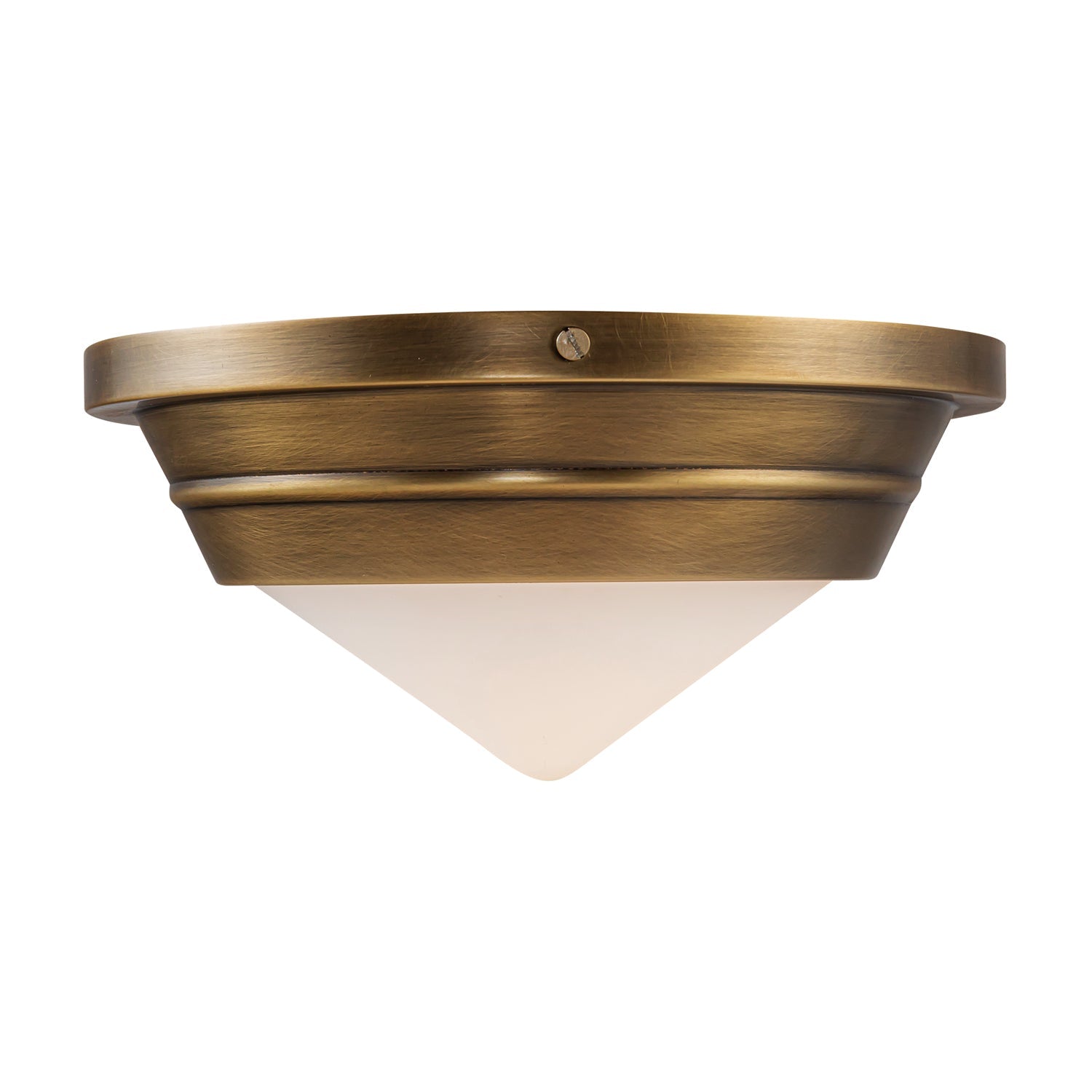 Alora Willard vintage brass flush mount FM348010VBOP