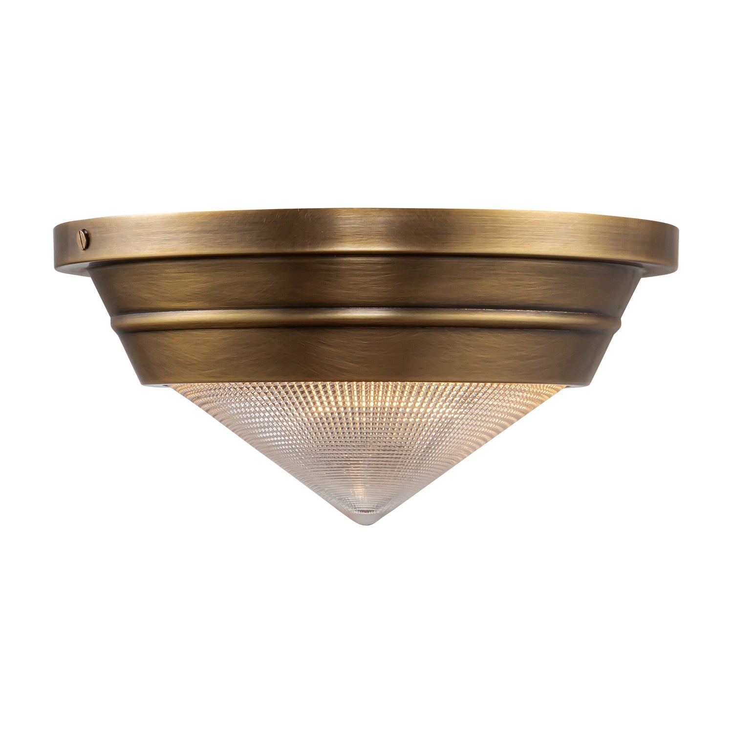Alora Willard vintage brass flush mount FM348010VBPG