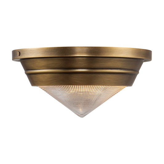 Alora Willard vintage brass flush mount FM348010VBPG