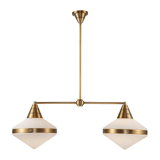 Alora Willard vintage brass linear pendant LP348241VBOP